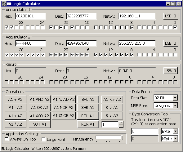 binary calculator